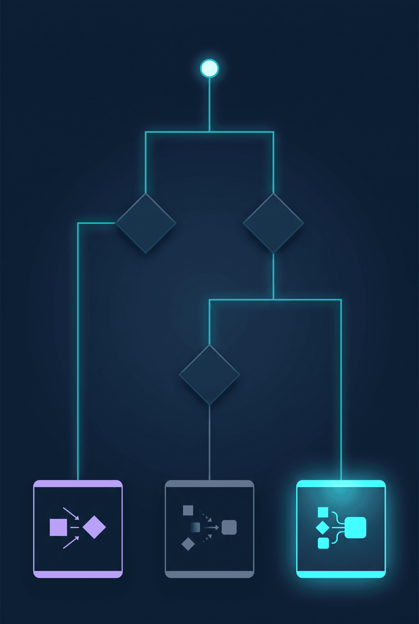 The Merge / Differentiate / Sunset triage — two diagnostic questions that route every competing cluster to one of three moves.