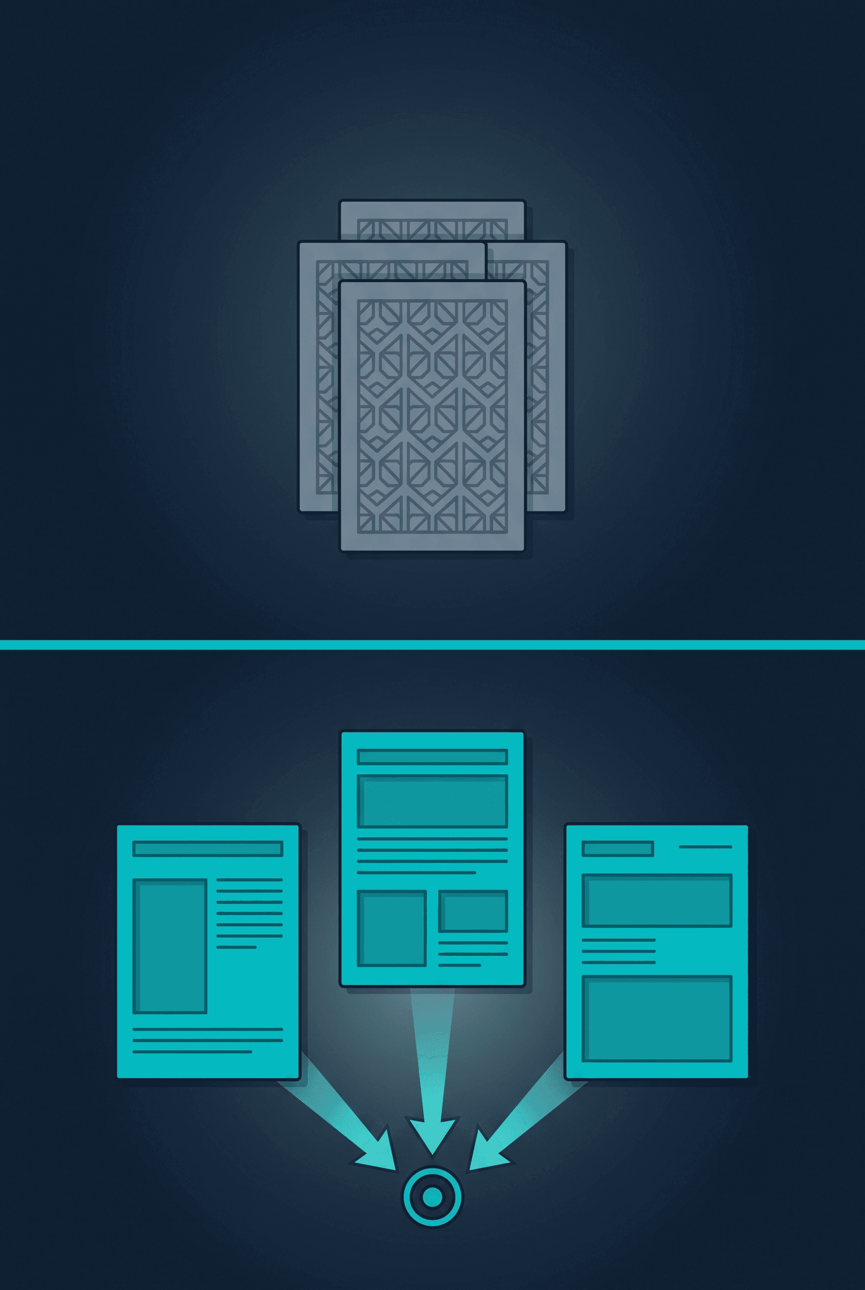 Duplicate content is sameness of text; cannibalization is sameness of intent — which is why a canonical tag can't fix it.