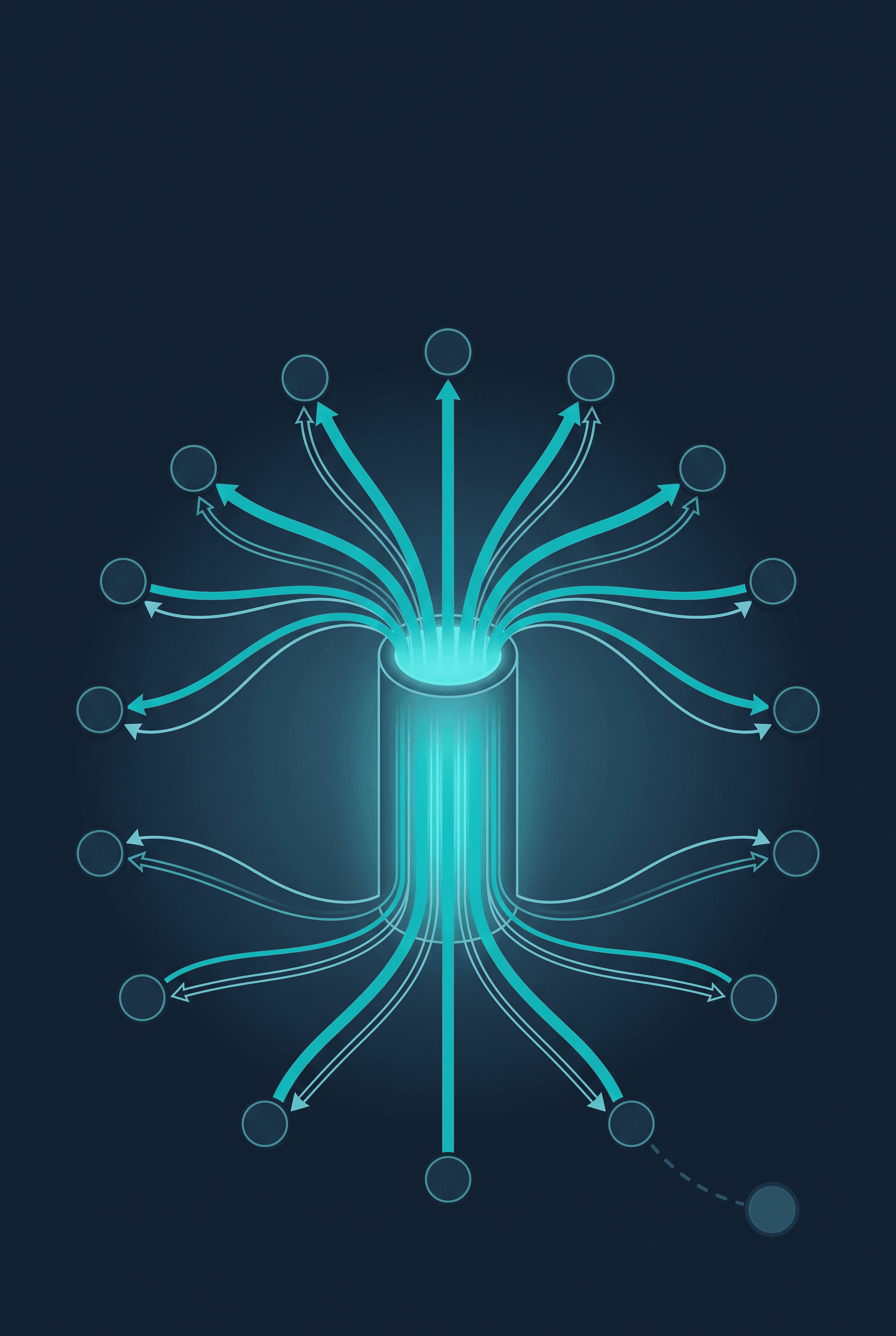 After a merge, internal links should route authority directly into the pillar — with supporting pages linking up and the pillar linking back down.